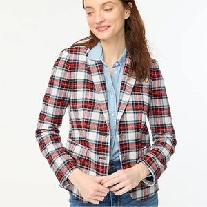 NWT J.Crew Tartan Schoolboy Blazer Size 10
